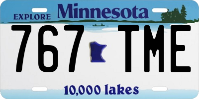 MN license plate 767TME