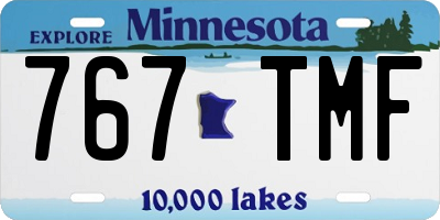 MN license plate 767TMF