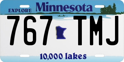 MN license plate 767TMJ