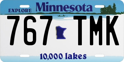 MN license plate 767TMK