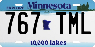 MN license plate 767TML