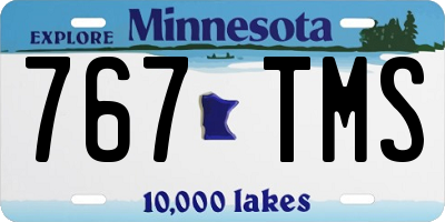 MN license plate 767TMS