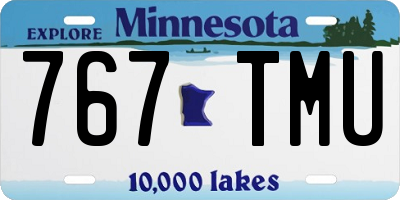 MN license plate 767TMU