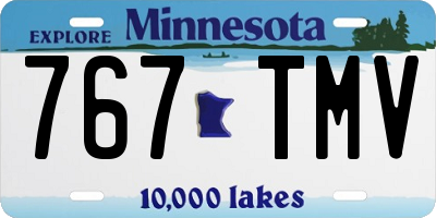 MN license plate 767TMV