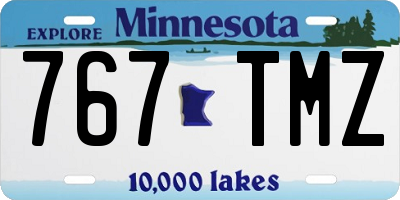 MN license plate 767TMZ