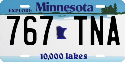 MN license plate 767TNA