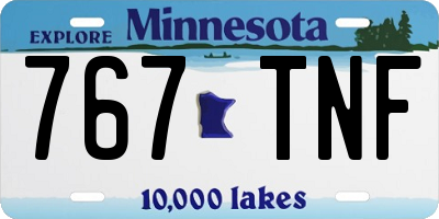 MN license plate 767TNF