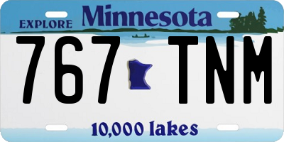 MN license plate 767TNM