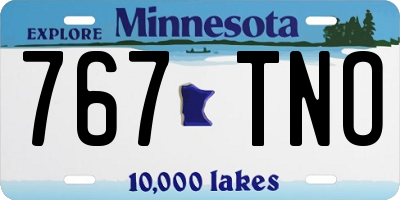 MN license plate 767TNO
