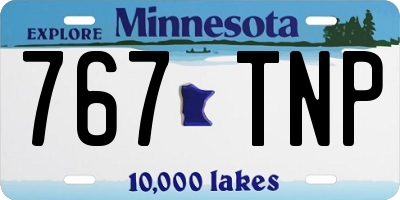 MN license plate 767TNP