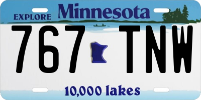 MN license plate 767TNW