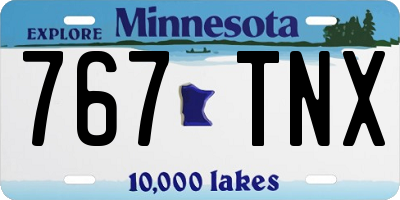 MN license plate 767TNX