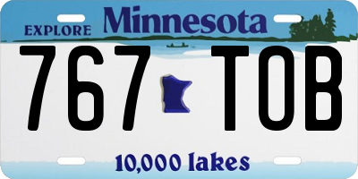 MN license plate 767TOB