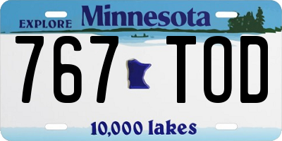 MN license plate 767TOD