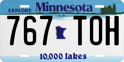 MN license plate 767TOH