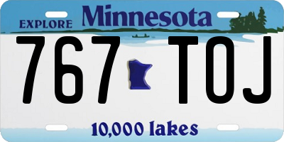 MN license plate 767TOJ