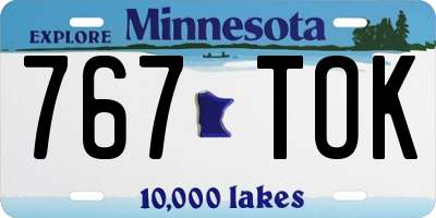 MN license plate 767TOK