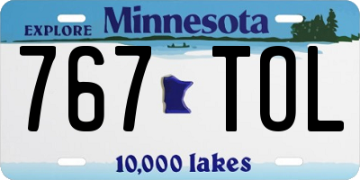 MN license plate 767TOL