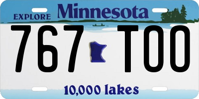 MN license plate 767TOO