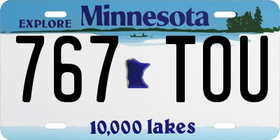 MN license plate 767TOU