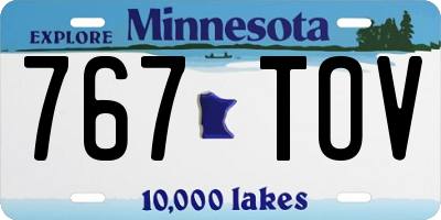 MN license plate 767TOV