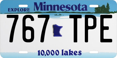 MN license plate 767TPE