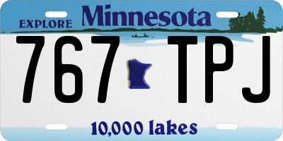 MN license plate 767TPJ