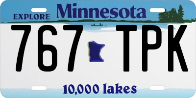 MN license plate 767TPK