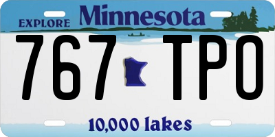 MN license plate 767TPO