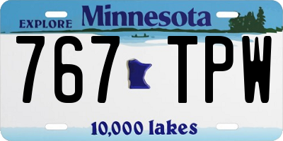 MN license plate 767TPW