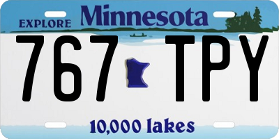 MN license plate 767TPY