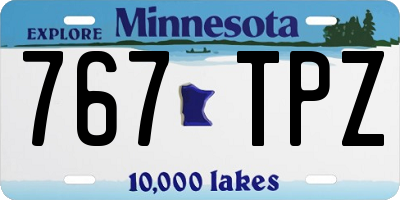 MN license plate 767TPZ