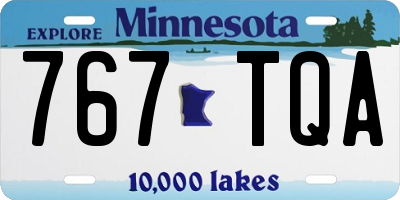 MN license plate 767TQA