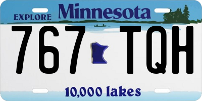 MN license plate 767TQH
