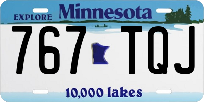 MN license plate 767TQJ