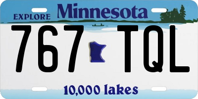 MN license plate 767TQL