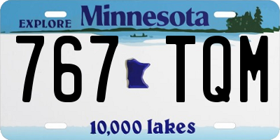 MN license plate 767TQM