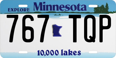MN license plate 767TQP