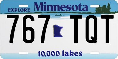 MN license plate 767TQT
