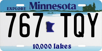 MN license plate 767TQY