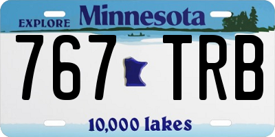 MN license plate 767TRB