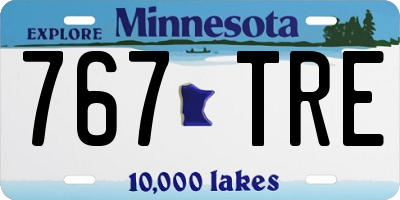 MN license plate 767TRE