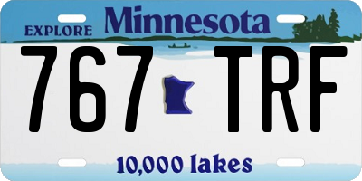 MN license plate 767TRF