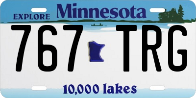 MN license plate 767TRG