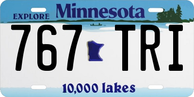 MN license plate 767TRI