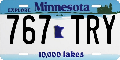 MN license plate 767TRY