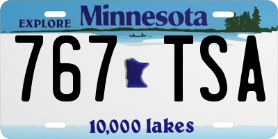 MN license plate 767TSA