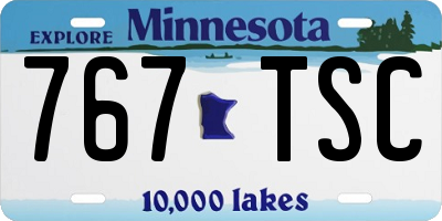 MN license plate 767TSC