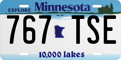 MN license plate 767TSE