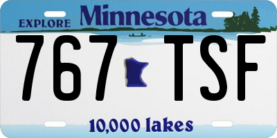 MN license plate 767TSF
